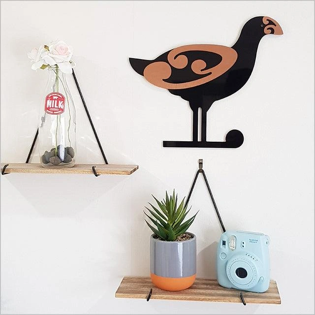 Koru Pukeko: Two-Tone Kiwi Bird Wall Art - A Touch of New Zealand!
