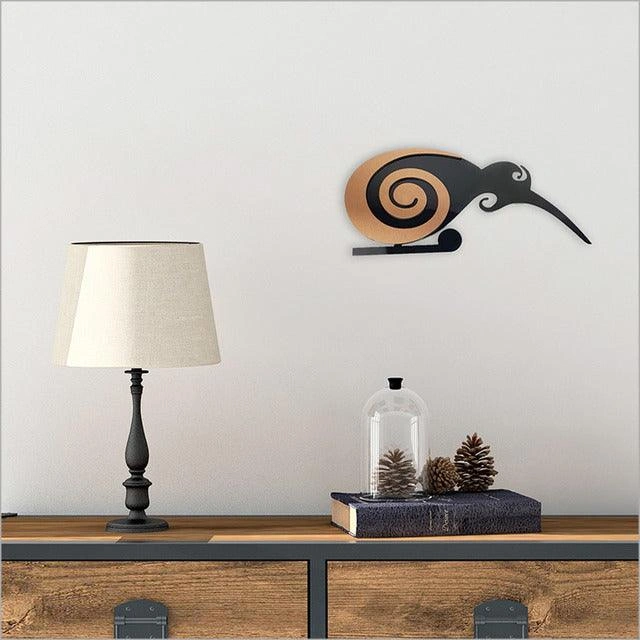 Kiwi Charm Wall Decor Two-Tone Koru Art