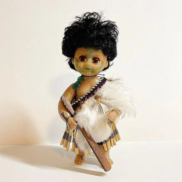 Maori Mana: 17cm Warrior Doll - Authentic Souvenir. A Powerful Piece of Culture!